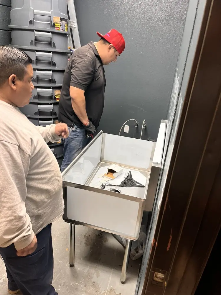 Commercial plumbing and sink installation in Carroll